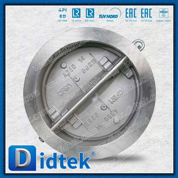 API 594 SS CF8M CAST ATELHA VÁLVULA DE RECAR DE PLACA DUPLA