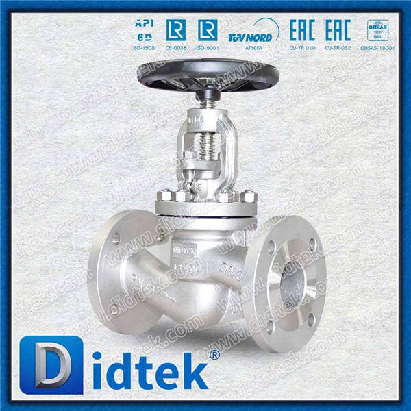 DIN Globe Valve-DN50 1.4408 Flange das rodas manuais