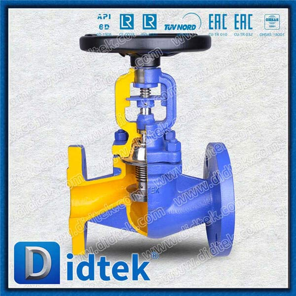 Din Bellow Globe Valve-DN50 1.0619 Flange das rodas da mão