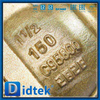 Válvula de esfera de vedação macia flutuante acionada pneumática de bronze de alumínio C95800