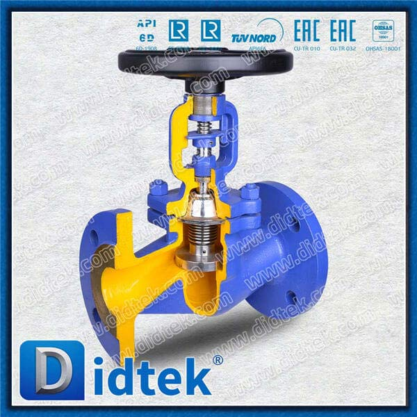 Din Bellow Globe Valve-DN50 1.0619 Flange das rodas da mão