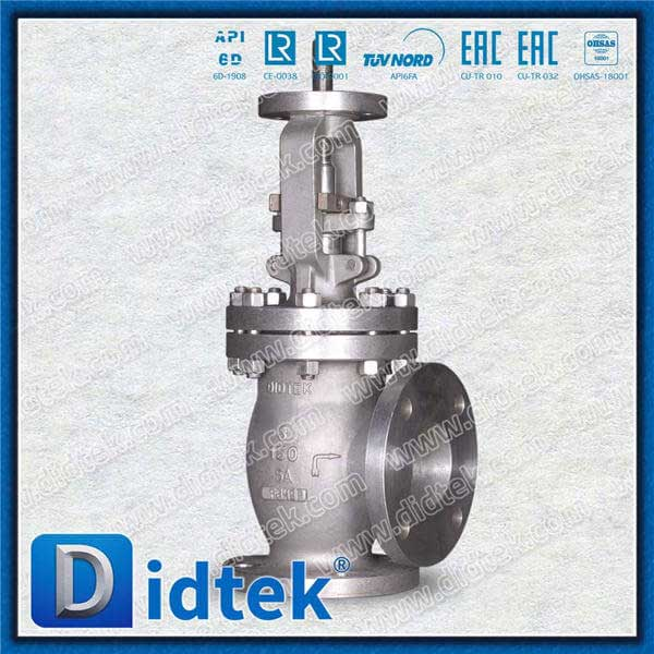 5a Material F53+PTFE Seat Globe Valve com raio-x e inspeções penetrantes