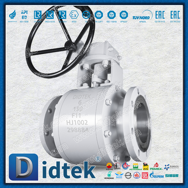 Válvula de esfera flutuante F11 forjada com flange selada por parafuso de furo completo Didtek