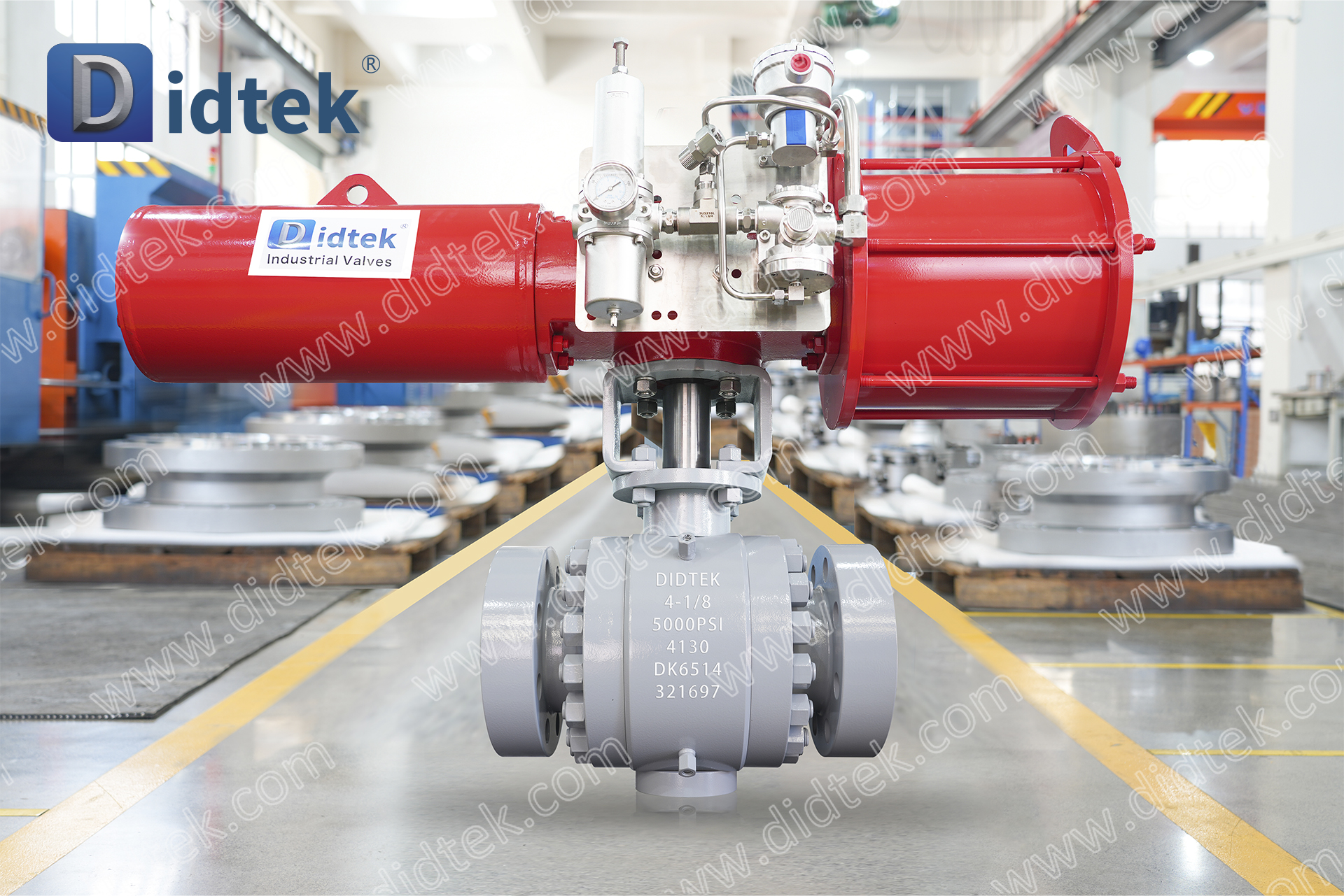 O &uacute;nico atuador pneum&aacute;tico ativo API6A da flange FC de Didtek 4130 forjou a v&aacute;lvula de esfera de a&ccedil;o