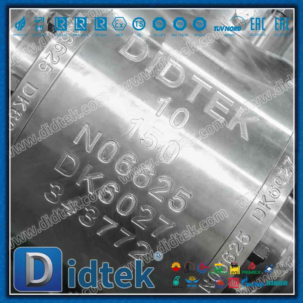 Válvula de esfera munhão Elgiloy com vedação labial Inconel Alloy625