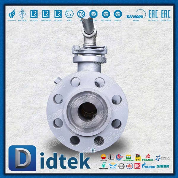 Fluxo anti-estático de 2 polegadas Tek Peek Seat Trunnion Ball Valve Fornesters