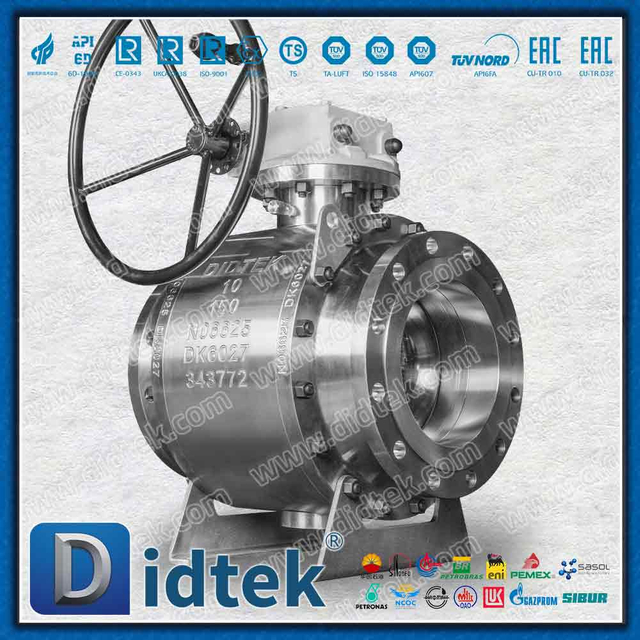 Válvula de esfera munhão Elgiloy com vedação labial Inconel Alloy625