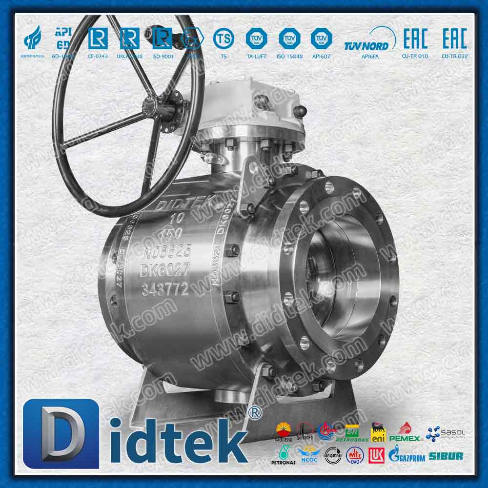Válvula de esfera munhão Elgiloy com vedação labial Inconel Alloy625