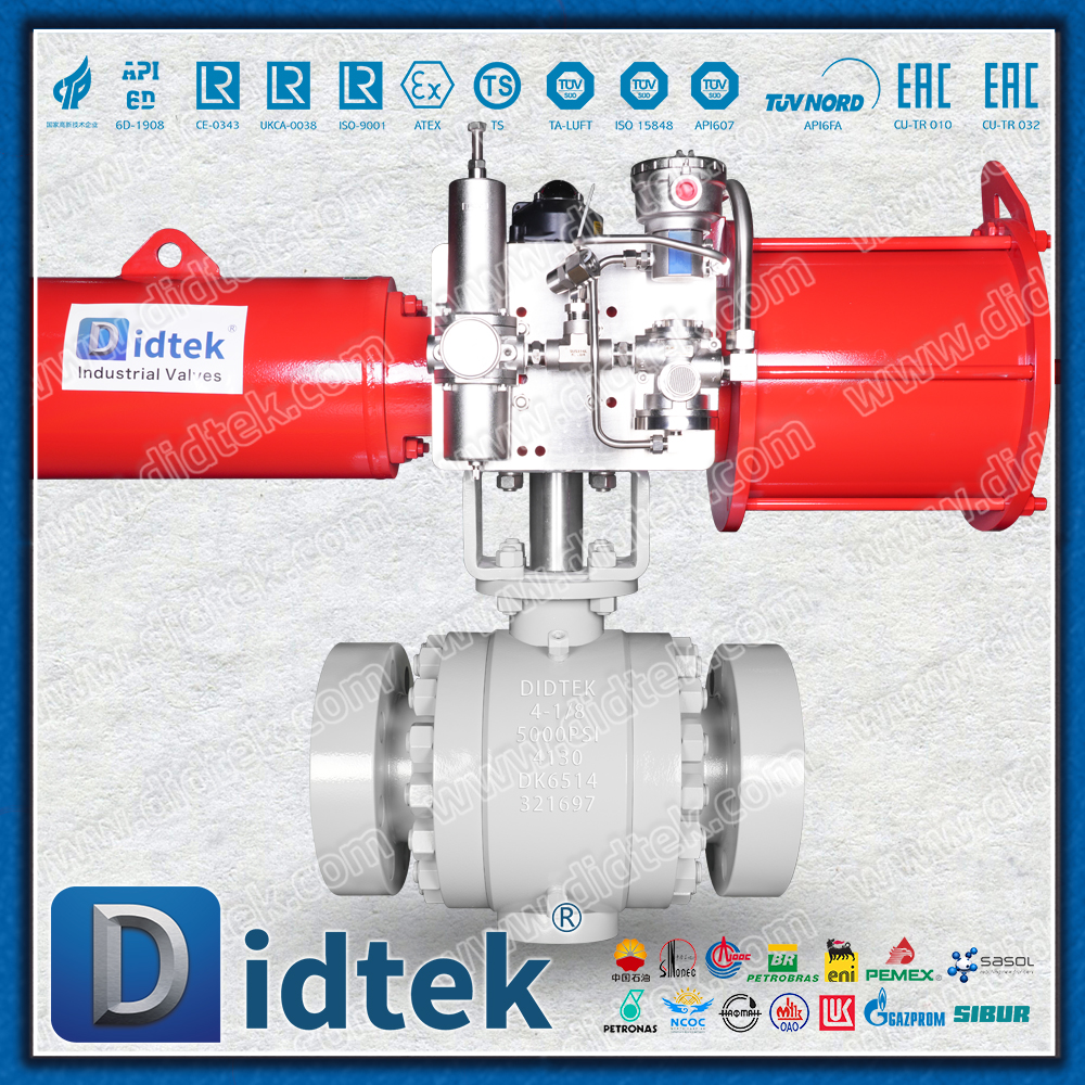 O único atuador pneumático ativo API6A da flange FC de Didtek 4130 forjou a válvula de esfera de aço