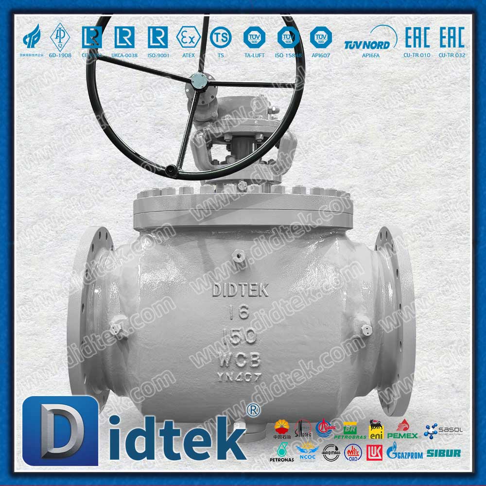Válvula de esfera de entrada superior usa turbina de estágio duplo para baixo torque
