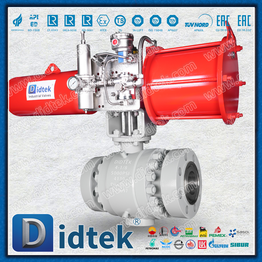 O único atuador pneumático ativo API6A da flange FC de Didtek 4130 forjou a válvula de esfera de aço