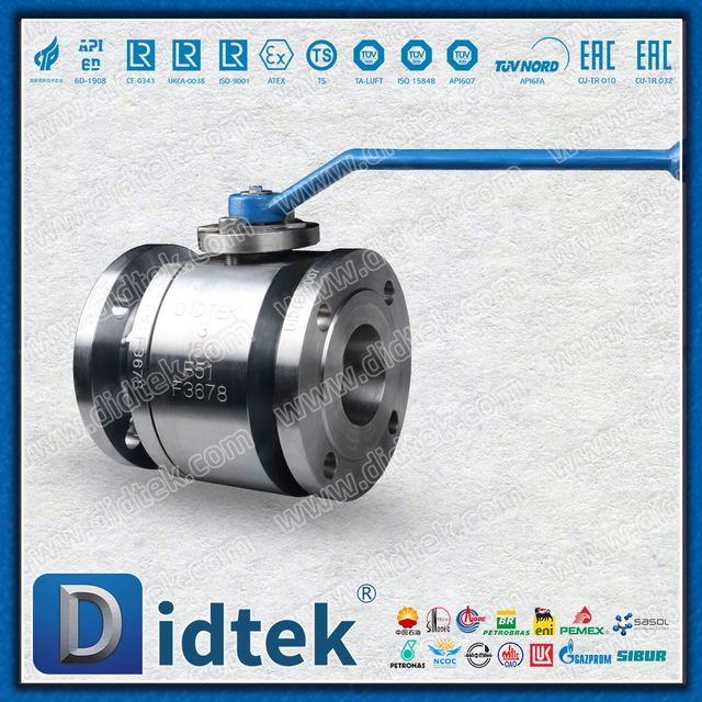 Válvula de esfera flutuante forjada com sede de metal do atuador pneumático de ação dupla de aço inoxidável duplex F51