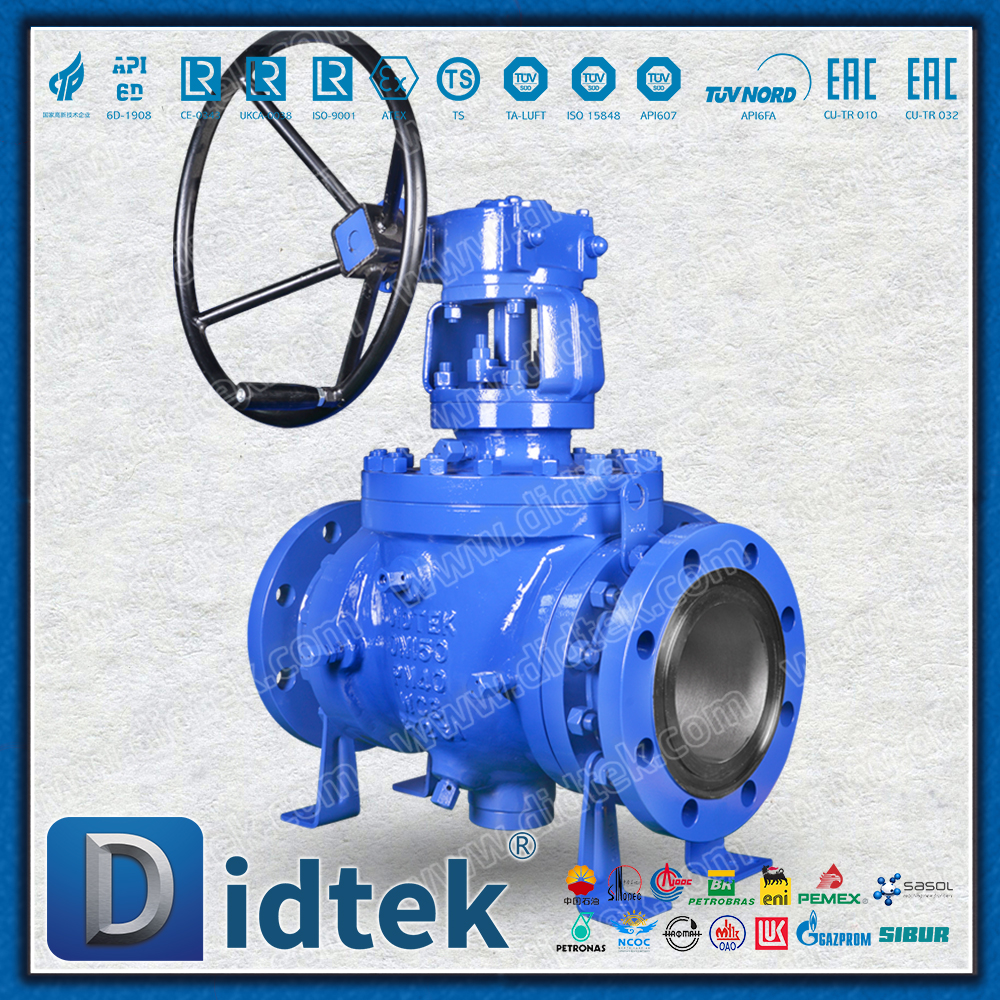 Válvula de esfera de três vias com interface tipo L de furo completo Didtek WCB