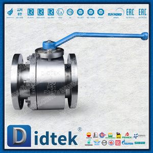 Válvula de esfera flutuante forjada com sede de metal do atuador pneumático de ação dupla de aço inoxidável duplex F51