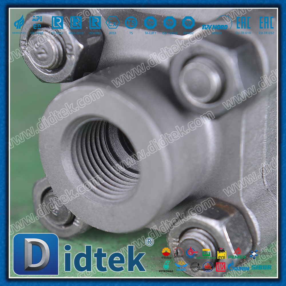 3 PCS A105N rosca de assento reforçada PTFE válvula de esfera forjada