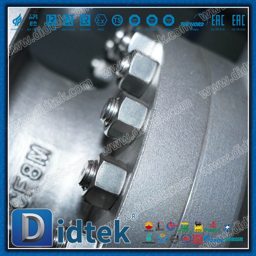 Válvula de esfera pneumática com flange de furo completo CF8M