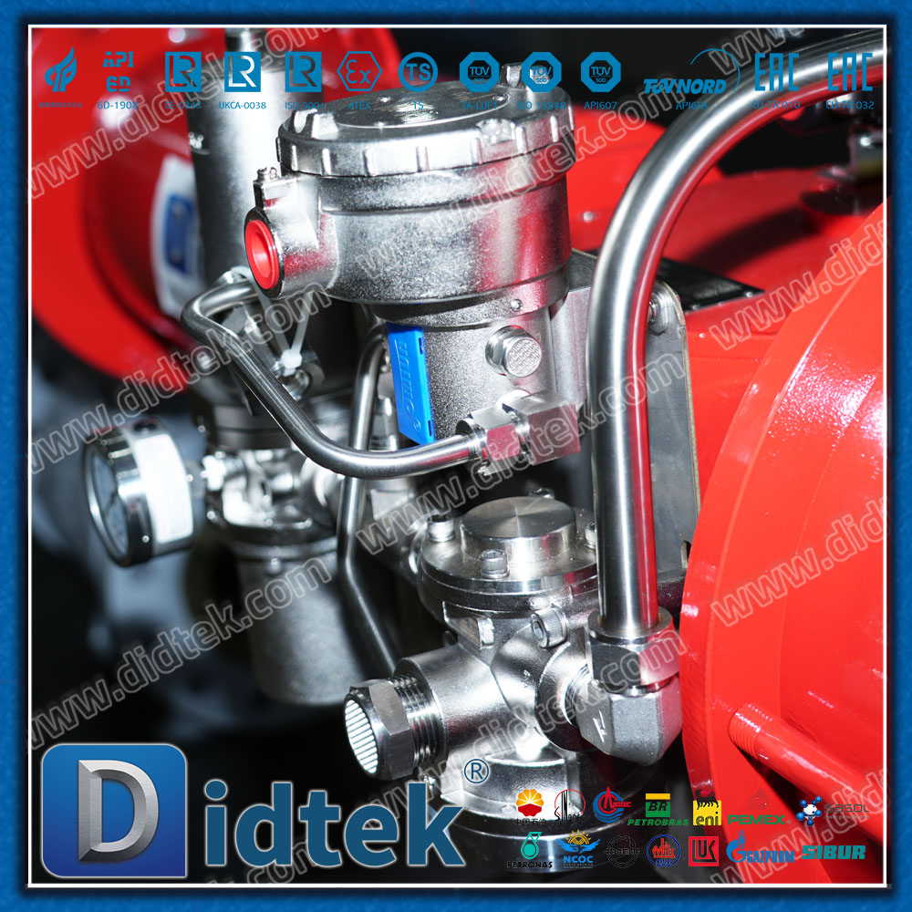 Válvula de esfera pneumática com flange de furo completo CF8M