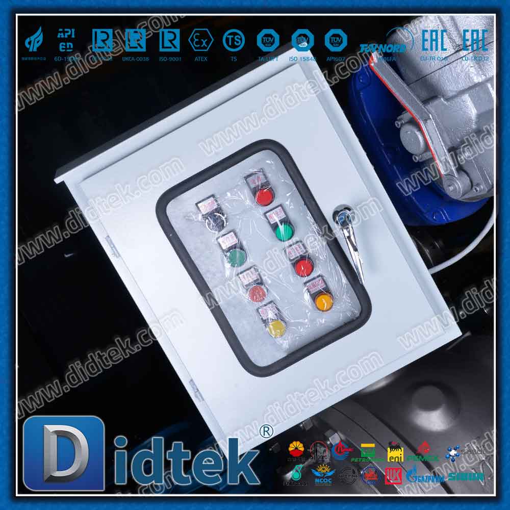 Válvula de bola inteligente do operador elétrico CD4MCU com caixa de controle