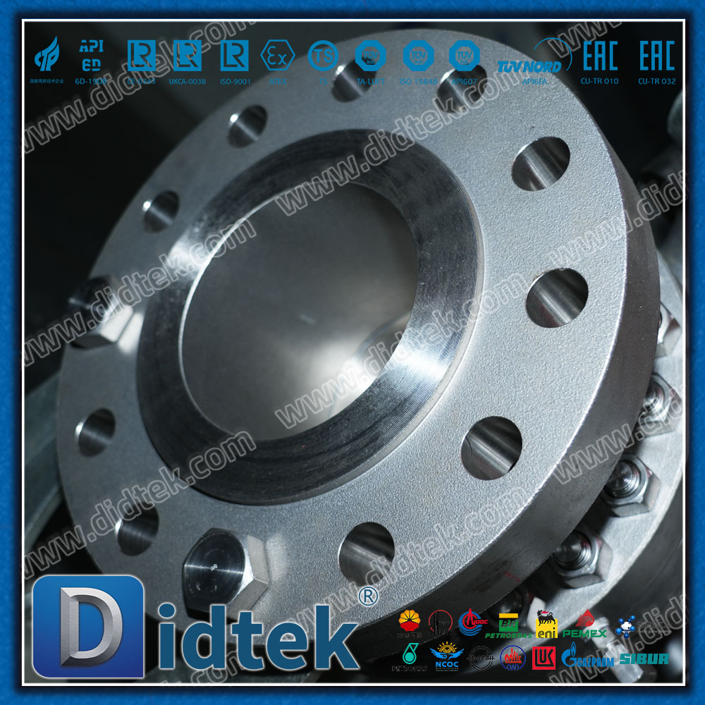 Válvula de esfera pneumática com flange de furo completo CF8M