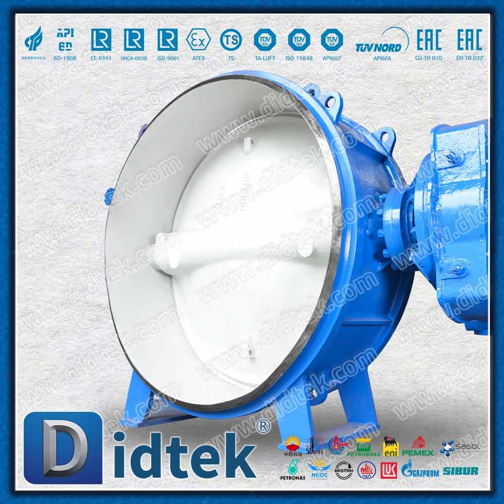 Válvula borboleta de deslocamento triplo DIN Wafer de tamanho grande DN2000