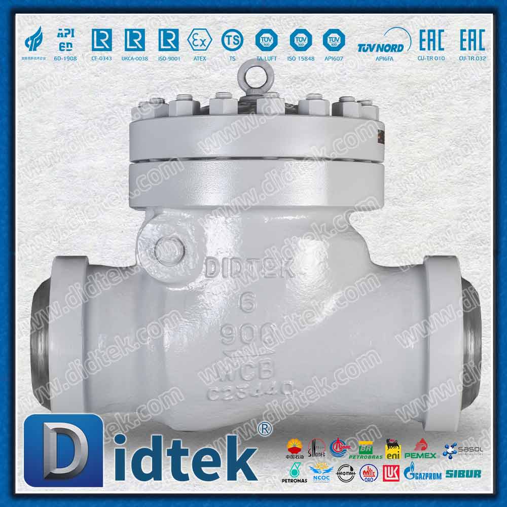 Válvula de retenção oscilante API6D 900LB com conexão BW