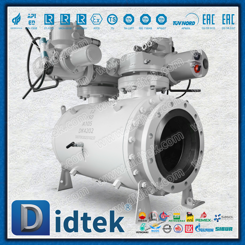 Instala&ccedil;&atilde;o de v&aacute;lvula de esfera de opera&ccedil;&atilde;o el&eacute;trica industrial DBB