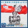 Válvula de esfera pneumática com flange de furo completo CF8M