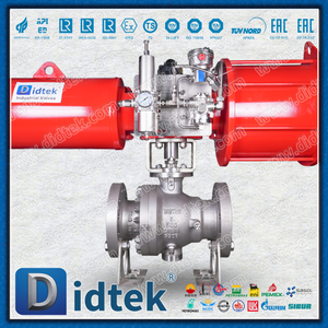 Válvula de esfera pneumática com flange de furo completo CF8M
